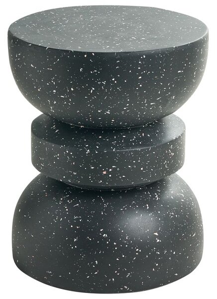Kisasztal FALIRO 37 cm 37 cm Terrazzo hatású Fekete terrazzo
