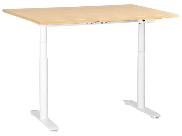 Elektromosan állítható asztal DESTINAS Világosbarna/fehér 120 cm 72 cm