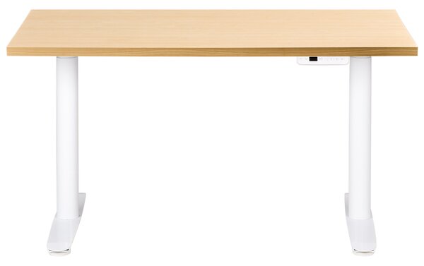 Elektromosan állítható asztal DESTINAS Világosbarna/fehér 120 cm 72 cm