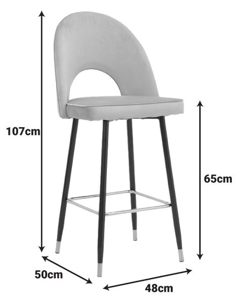 Set scaune de bar, 2 buc, Casenio, Pako, Bej 48x50x107 cm