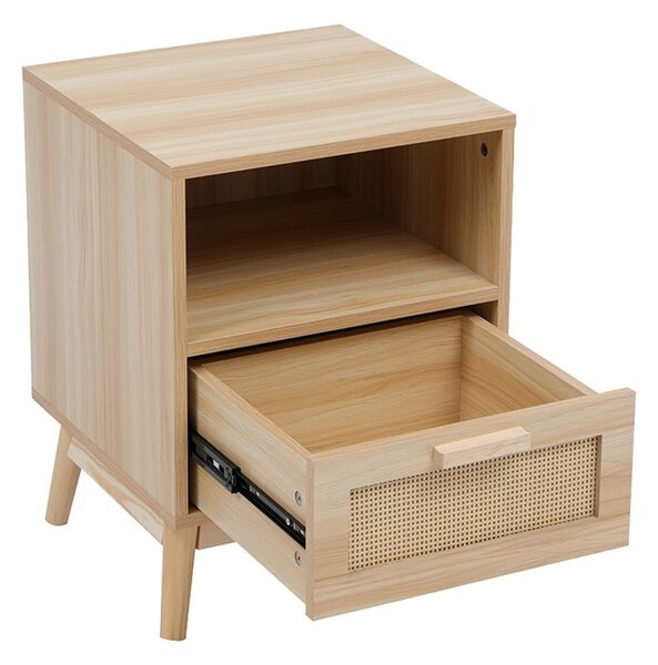 Noptiera cu raft, Scandy, Pako, Natural 40x39.5x55 cm