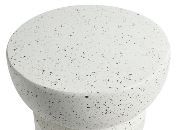 Kisasztal FALIRO 37 cm 37 cm Terrazzo hatású Törtfehér