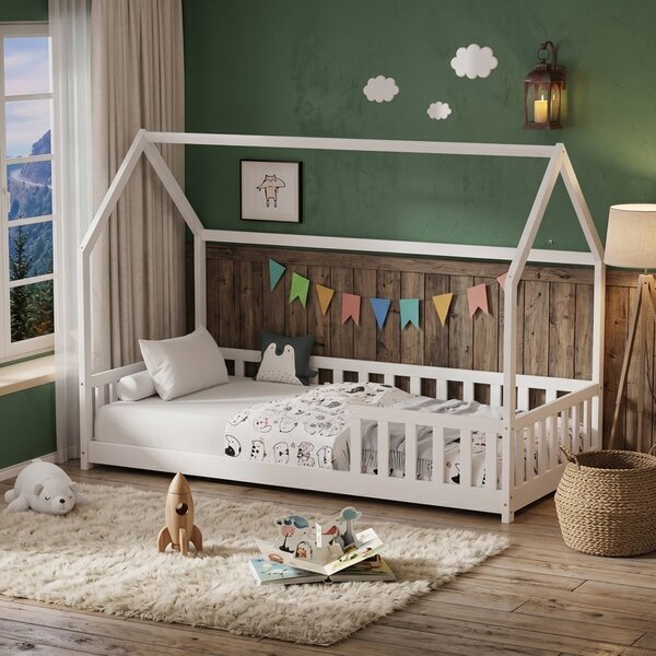 Pat montessori, Bambie, Pako, Alb 77x145x136 cm