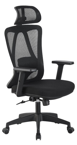 Scaun de birou, Magida, Pako, Negru 58.5x66x125 cm