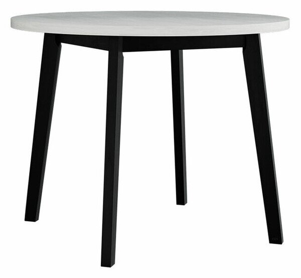 Asztal Victorville 128, 75cm, Fekete, Fehér, Bükkfa