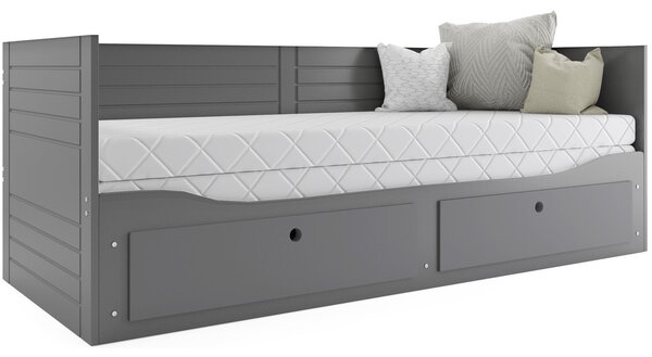 HERMES szürke kihúzható gyerekágy 200x80 cm