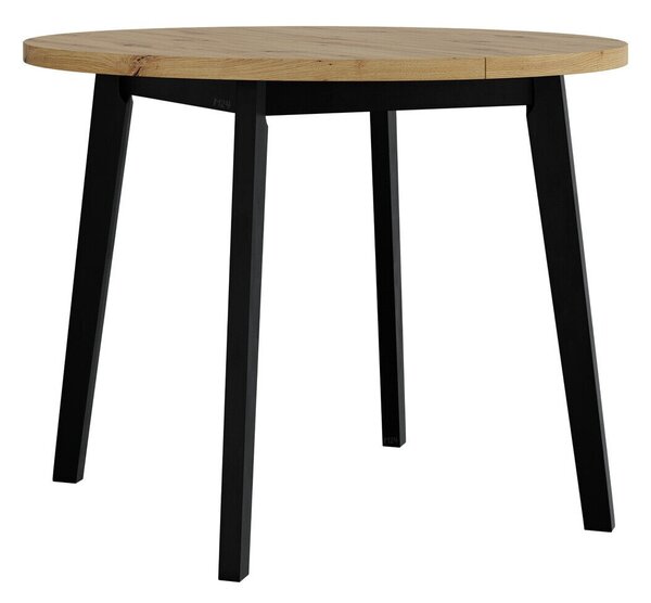 Asztal Victorville 358, 75cm, Fekete, Artisan tölgy