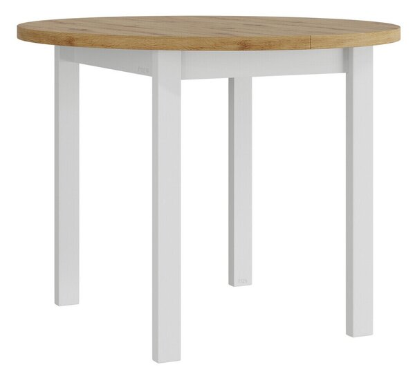 Asztal Victorville 355, 76cm, Fehér, Artisan tölgy
