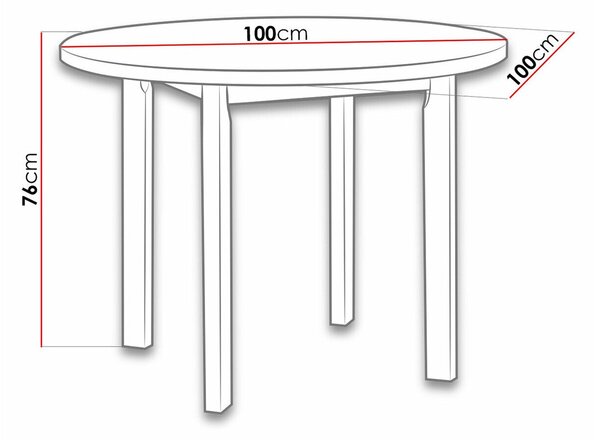 Asztal Victorville 375, 76cm, Fehér, Bükkfa