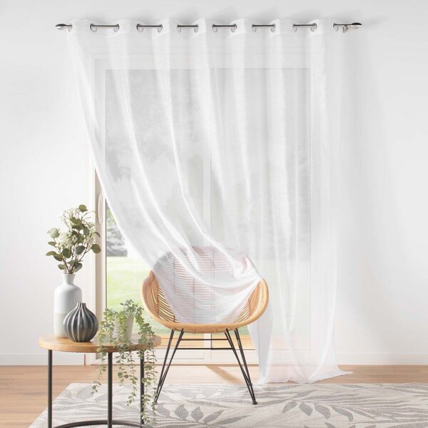 Fehér voile fényáteresztő függöny 240x240 cm Lissea – douceur d'intérieur