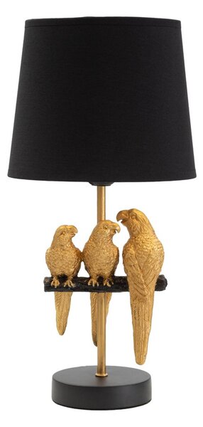 Asztali lámpa papagájos, arany fekete - PEROQUET