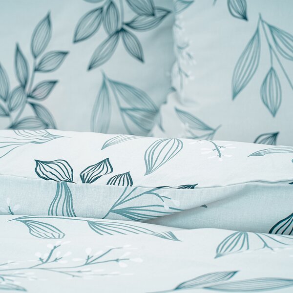 4Home Frosty Leaves pamut ágyneműhuzat, 140 x 200 cm, 70 x 90 cm
