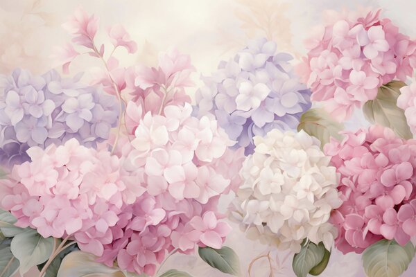 Fotótapéta Hortenzia virágok, Fotótapéta egyedi, w05796 : Uwalls.hu