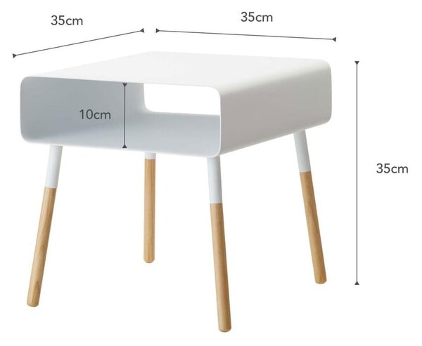 Plain fehér tárolóasztal, magasság 35 cm - YAMAZAKI