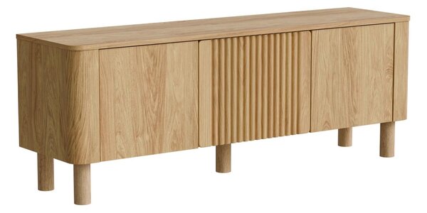 TV-állvány Houston 2169, Közepes sűrűségű farostlemez, Laminált forgácslap, 55x150x40cm, Hickory tölgy, Bükkfa
