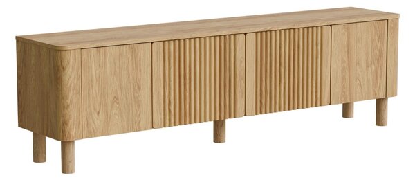TV-állvány Houston 2170, Közepes sűrűségű farostlemez, Laminált forgácslap, 55x190x40cm, Hickory tölgy, Bükkfa