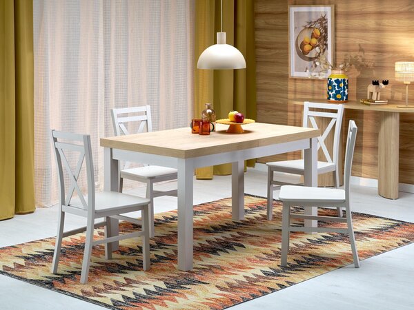 Asztal Houston 559, 79x80cm, Kasmír, Hickory tölgy, Bükkfa