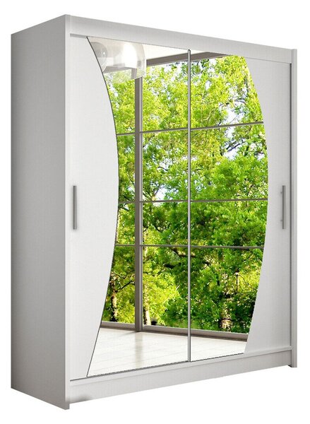 Gardróbszekrény Closico Camera X, Laminált forgácslap, 200x150x58cm, Fehér
