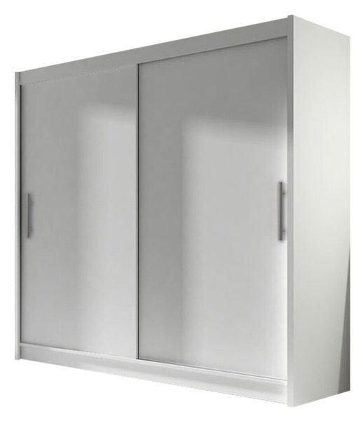 Gardróbszekrény Closico Pallor I, Laminált forgácslap, 215x180x58cm, Fehér