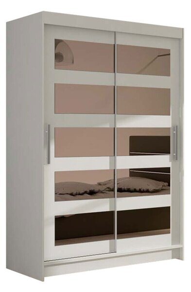 Gardróbszekrény Closico Pacron IV, Laminált forgácslap, 200x120x58cm, Fehér