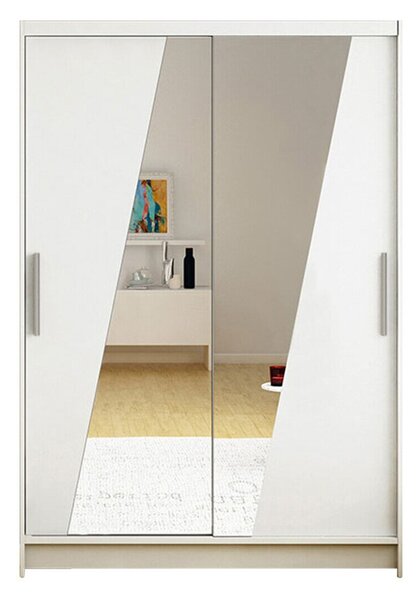 Gardróbszekrény Closico Pacron VIII, Laminált forgácslap, 200x120x58cm, Fehér