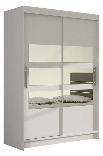 Gardróbszekrény Closico Pacron V, Laminált forgácslap, 200x120x58cm, Fehér