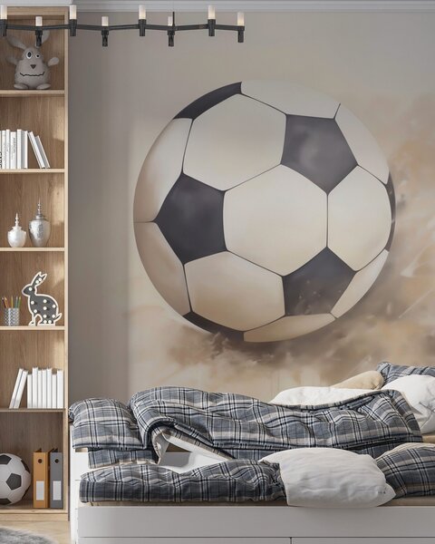 Fotótapéta Labdarúgó-labdát ábrázoló festmény, Fotótapéta tini szoba, Fotótapéta tini szoba futball, w05640 : Uwalls.hu