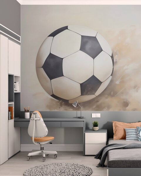 Fotótapéta Labdarúgó-labdát ábrázoló festmény, Fotótapéta tini szoba, Fotótapéta tini szoba futball, w05640 : Uwalls.hu