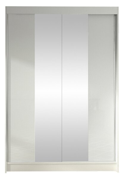 Gardróbszekrény Closico Salvor II, Laminált forgácslap, 200x120x58cm, Fehér