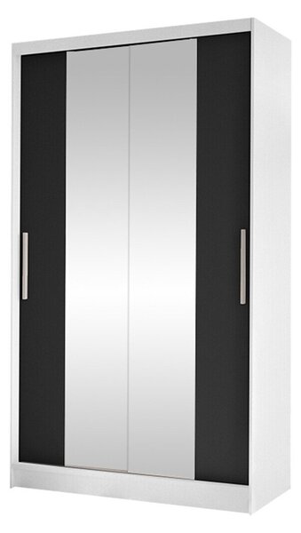 Gardróbszekrény Closico Structor II, Laminált forgácslap, 200x100x58cm, Fehér, Fekete