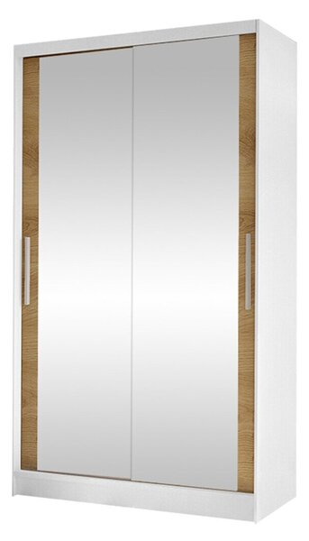 Gardróbszekrény Closico Structor VII, Laminált forgácslap, 200x100x58cm, Fehér, Artisan tölgy