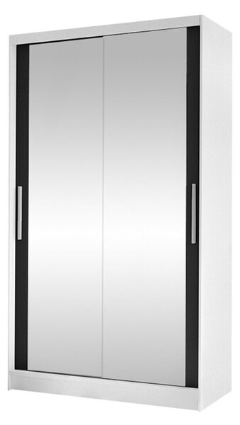 Gardróbszekrény Closico Structor VII, Laminált forgácslap, 200x100x58cm, Fehér, Fekete
