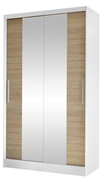 Gardróbszekrény Closico Structor II, Laminált forgácslap, 200x100x58cm, Sonoma tölgy, Fehér