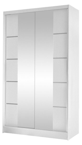 Gardróbszekrény Closico Fractor V, Laminált forgácslap, 200x100x58cm, Fehér