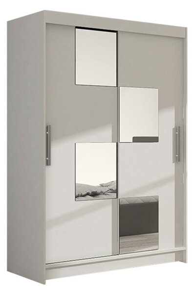Gardróbszekrény Closico Pacron III, Laminált forgácslap, 200x120x58cm, Fehér