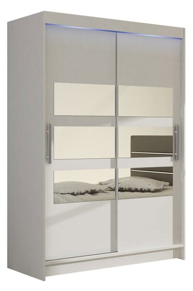 Gardróbszekrény Closico Pacron V, Laminált forgácslap, 200x120x58cm, Fehér