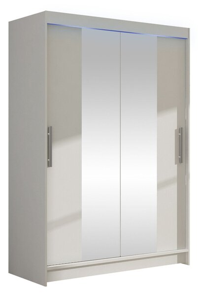 Gardróbszekrény Closico Pacron II, Laminált forgácslap, 200x120x58cm, Fehér
