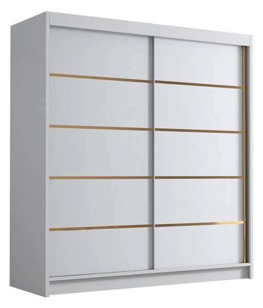 Gardróbszekrény Closico Vallor III, Laminált forgácslap, 215x180x58cm, Fehér