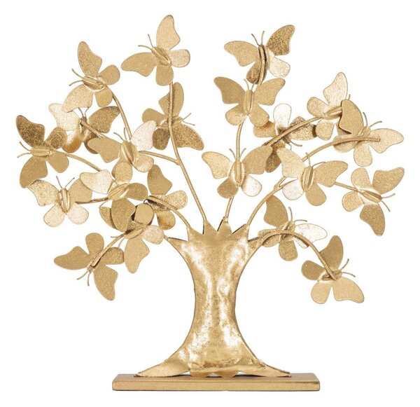 Asztali dekoráció, pillangós fa, arany - ARBRE PAPILLON