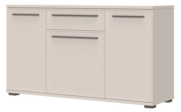 Komód, három ajtóval és egy fiókkal, kasmír matt, 150 cm - BALLADE