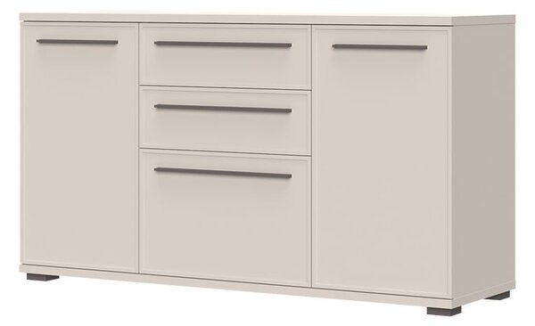 Komód, három ajtóval és két fiókkal, kasmír matt, 150 cm - BALLADE