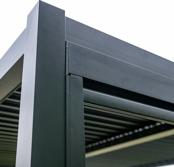 LUXE pergola 5,8x3m antracit LED világítással