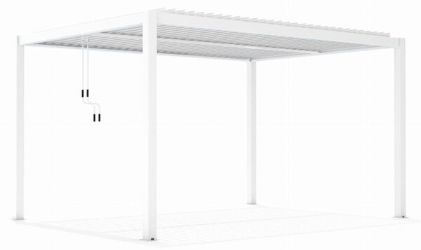 LUXE pergola 3x4m fehér LED világítással