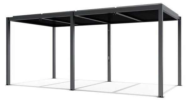 LUXE pergola 5,8x3m antracit LED világítással