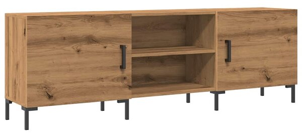 Kézműves tölgy színű szerelt fa TV-szekrény 150 x 30 x 50 cm