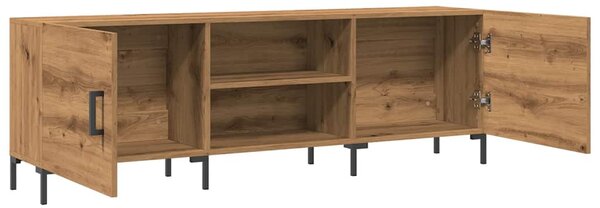 Kézműves tölgy színű szerelt fa TV-szekrény 150 x 30 x 50 cm