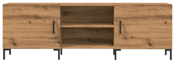 Kézműves tölgy színű szerelt fa TV-szekrény 150 x 30 x 50 cm