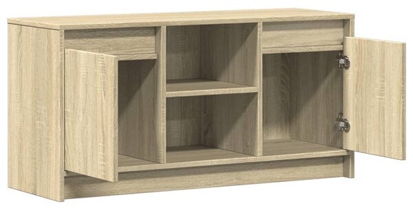 Sonoma tölgy színű szerelt fa LED-es TV-szekrény 100x34x50 cm