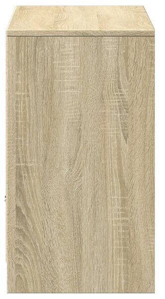 Sonoma tölgy színű szerelt fa LED-es TV-szekrény 91x34x61 cm