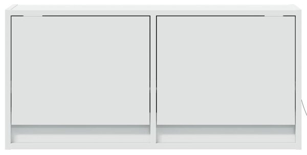 Fehér falra szerelhető TV-szekrény LED-lámpákkal 80x31x35 cm